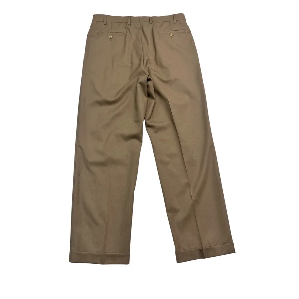 Ralph Lauren 36x32 Dress Pants Trousers Total Comfort Wool Pleated High Waisted